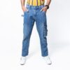 Men's denim jeans – straight fit, baggy style,durable fabric, perfect for casual and streetwear fashion.