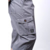 Men’s cotton cargo shorts, 3 Quarter with utility pockets – lightweight, casual summer wear for men, grey, ash grey,