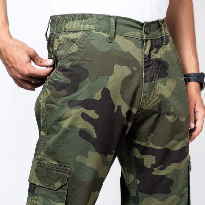 NeotroFits Cargo Trousers Camo (Straight Fit) Green - Image 3