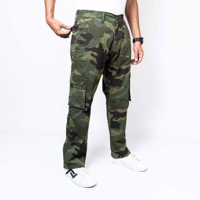 NeotroFits Cargo Trousers Camo (Straight Fit) Green - Image 4