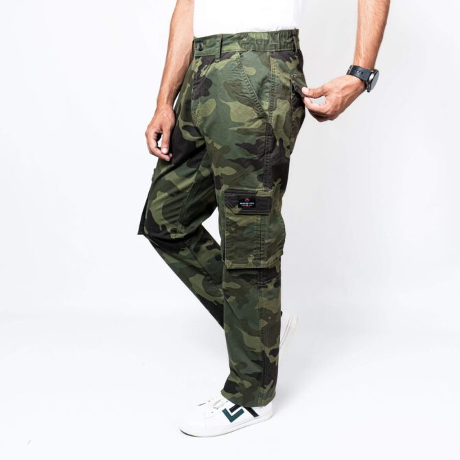 NeotroFits Cargo Trousers Camo (Straight Fit) Green - Image 5